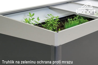 Biohort Zvýšený truhlík na zeleninu 2 x 1 šedý křemen metalíza