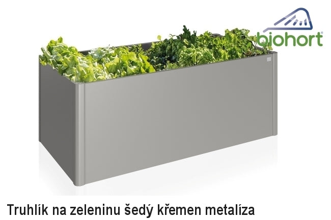 Biohort Zvýšený truhlík na zeleninu 2 x 1 šedý křemen metalíza