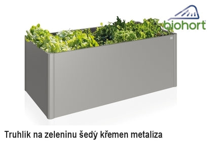 Biohort Zvýšený truhlík na zeleninu 2 x 1 šedý křemen metalíza