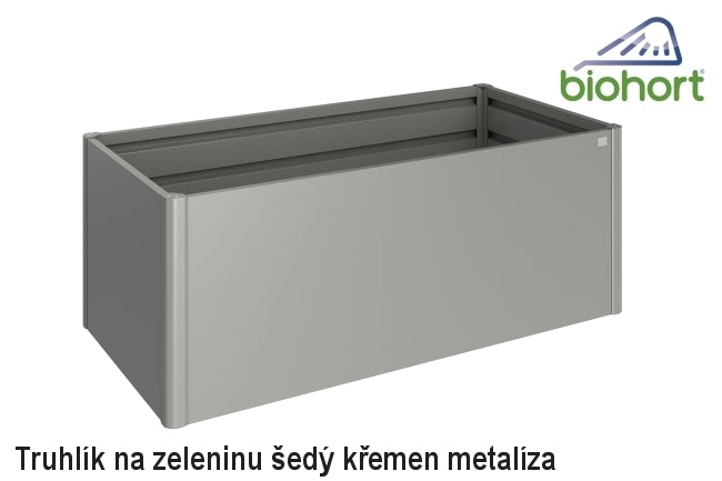 Biohort Zvýšený truhlík na zeleninu 2 x 1 šedý křemen metalíza