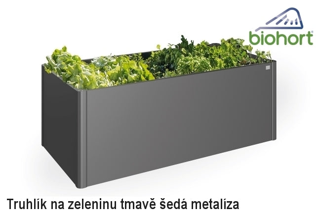Biohort Zvýšený truhlík na zeleninu 2 x 1 tmavě šedá metalíza
