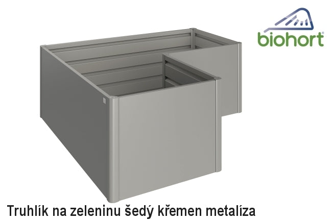 Biohort Zvýšený truhlík na zeleninu L šedý křemen metalíza