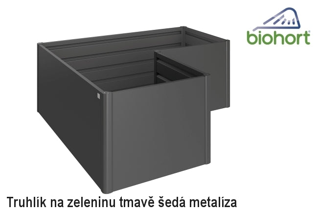 Biohort Zvýšený truhlík na zeleninu L tmavě šedá metalíza