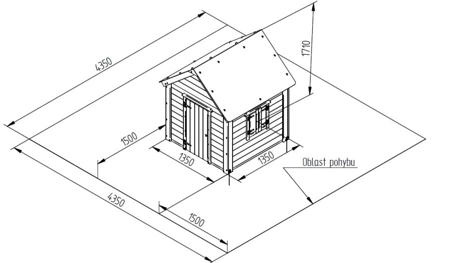 Monkey dětský domek - Pavlína - Zelená