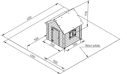Monkey dětský domek - Pavlína - Zelená