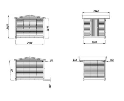 Demontovatelný prodejní stánek Marian 6,2 m2
