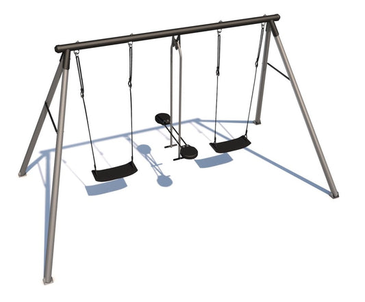 Dětská zahradní houpačka kovová CanCan Classic STŘÍBRNÁ