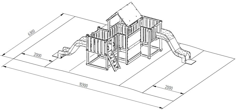 Monkey Flexi sestava 4 100 - červená střecha