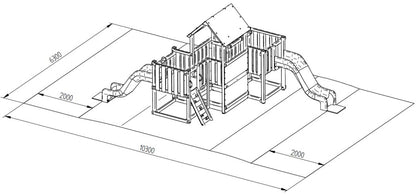 Monkey Flexi sestava 4 100 - červená střecha