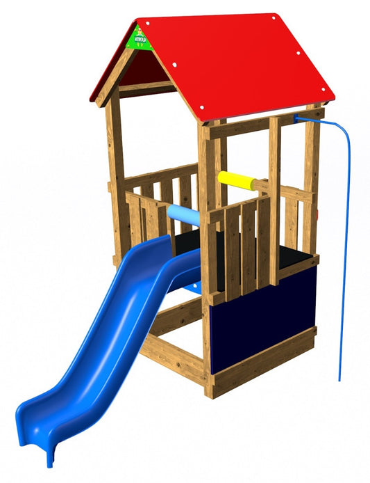 Monkey Flexi věž se střechou 100T - červená střecha