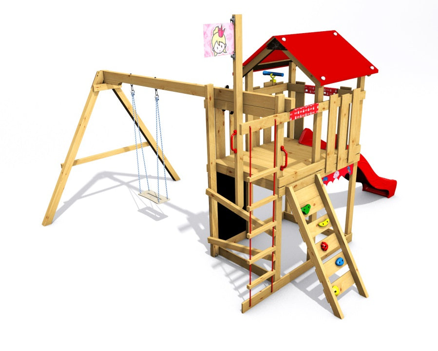 Dětské hřiště Monkey´s Home Malý pirát DOOK se zelenou skluzavkou