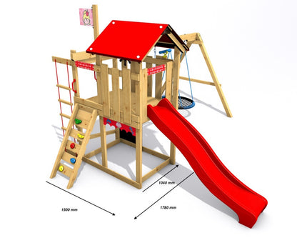 Dětské hřiště Monkey´s Home Malý pirát DOOK se žlutou skluzavkou