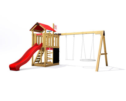 Dětské hřiště Monkey´s Home Malý pirát HOOK s červenou skluzavkou
