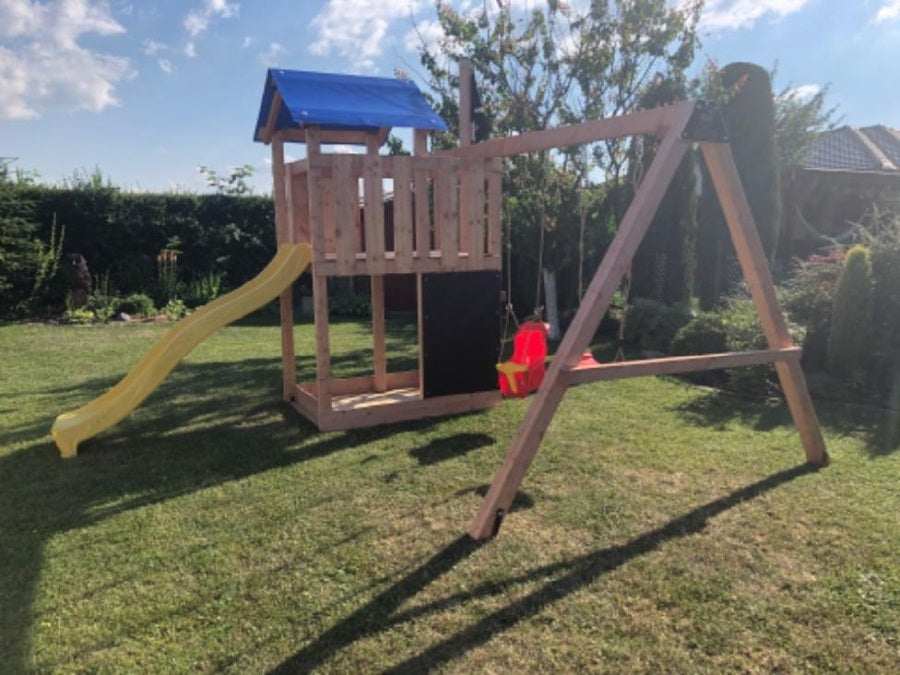 Dětské hřiště Monkey´s Home Malý pirát HOOK s modrou skluzavkou