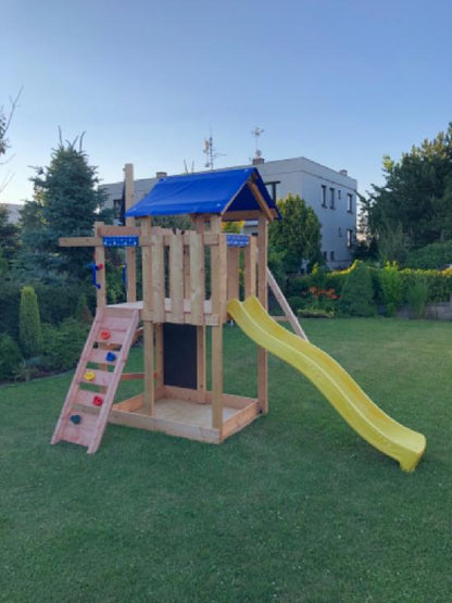 Dětské hřiště Monkey´s Home Malý pirát HOOK s modrou skluzavkou