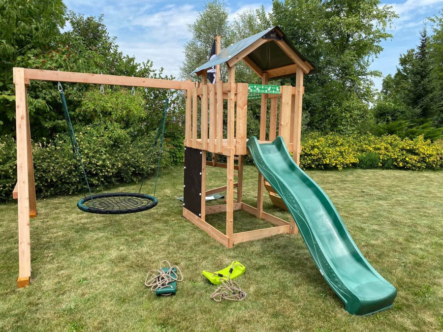 Dětské hřiště Monkey´s Home Malý pirát HOOK se zelenou skluzavkou