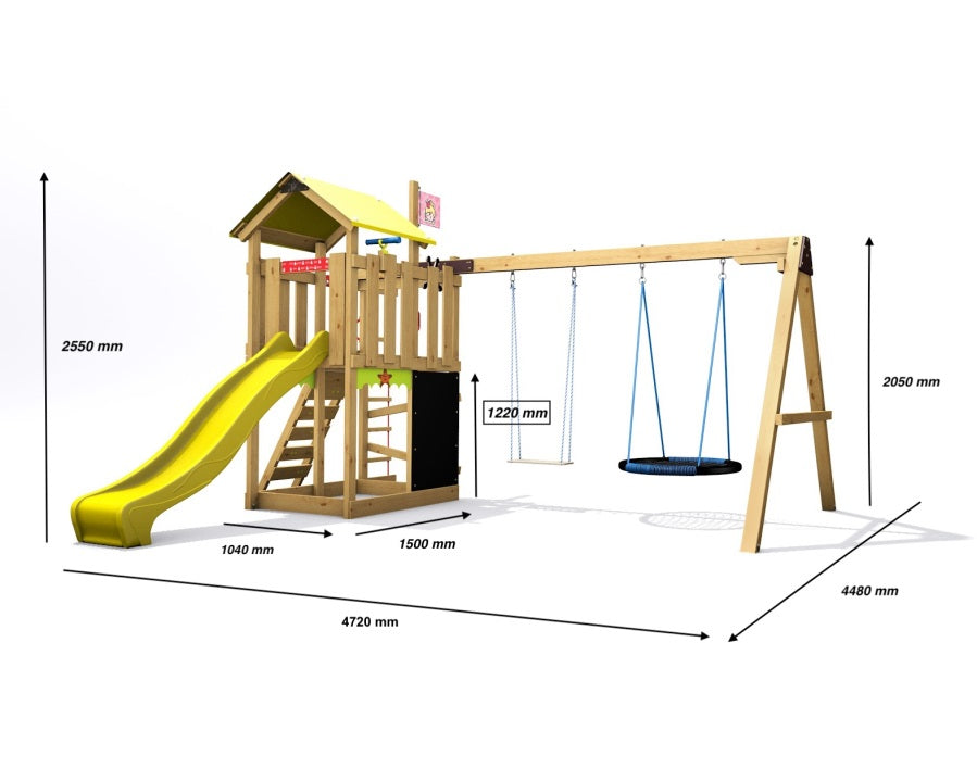 Dětské hřiště Monkey´s Home Malý pirát HOOK se zelenou skluzavkou