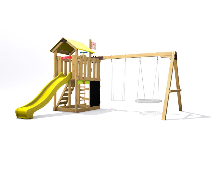 Dětské hřiště Monkey´s Home Malý pirát HOOK se žlutou skluzavkou