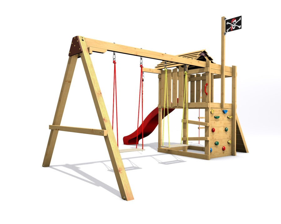 Dětské hřiště Monkey´s Home Malý pirát JIM s modrou skluzavkou
