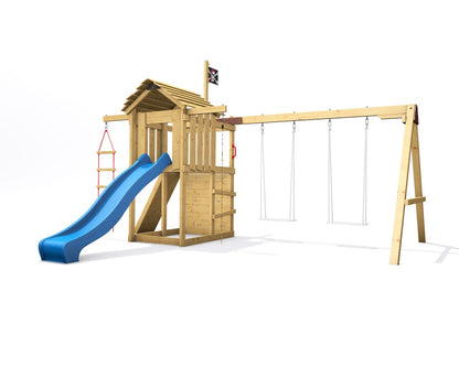 Dětské hřiště Monkey´s Home Malý pirát JIM s modrou skluzavkou