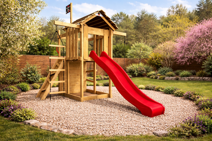 Dětské hřiště Monkey´s Home Malý pirát JOE s červenou skluzavkou