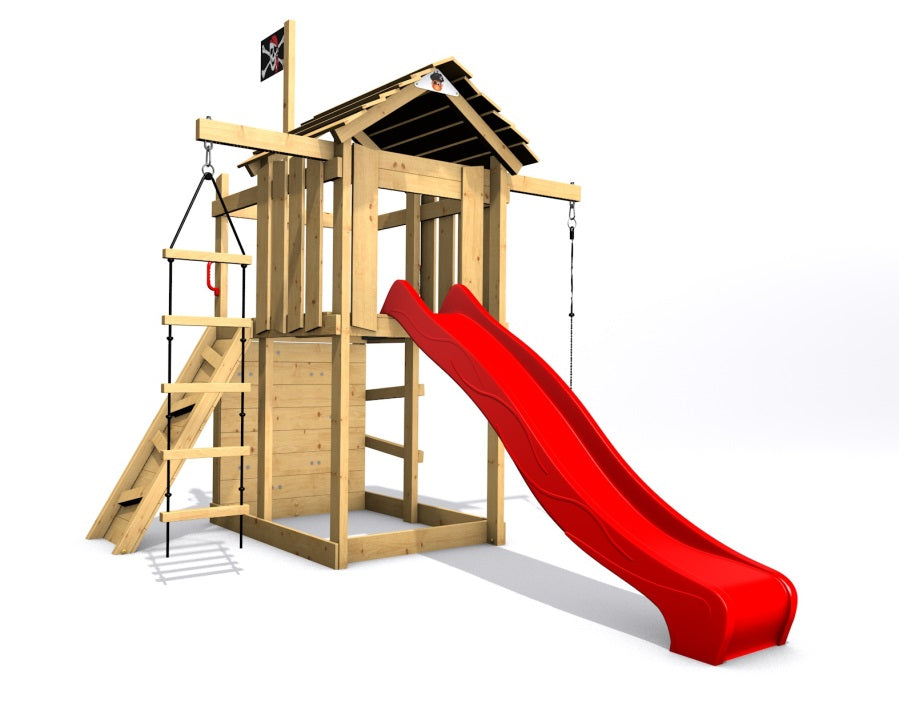 Dětské hřiště Monkey´s Home Malý pirát JOE s červenou skluzavkou