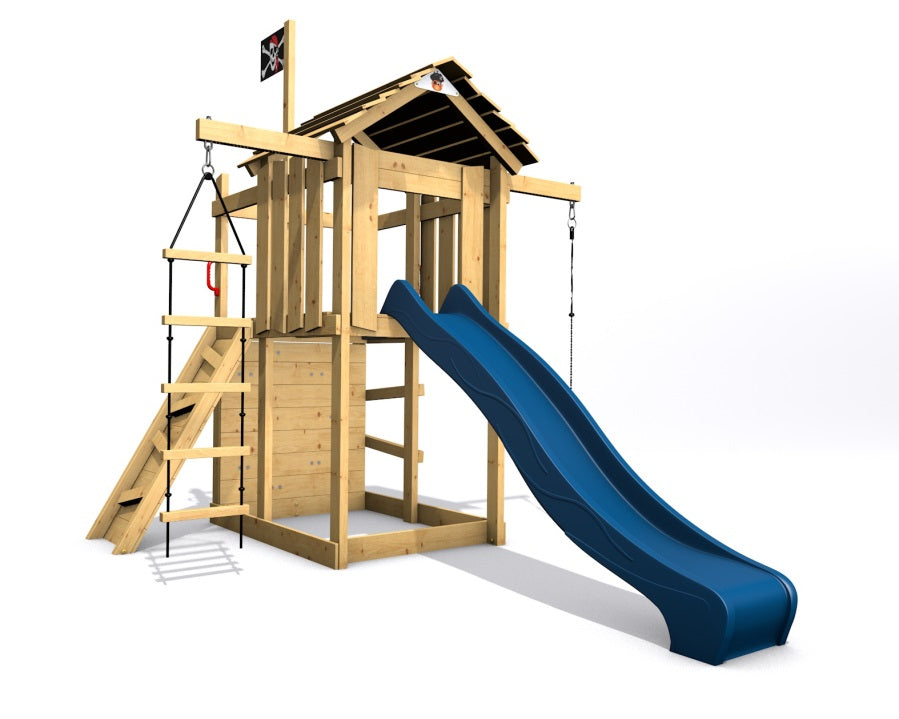 Dětské hřiště Monkey´s Home Malý pirát JOE s modrou skluzavkou