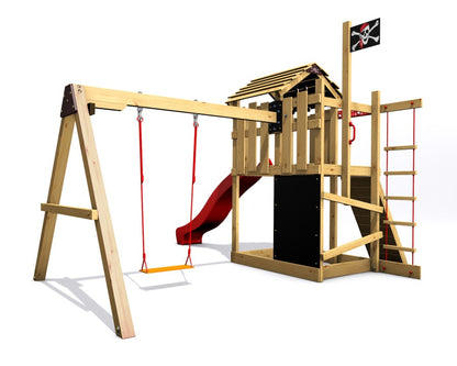 Dětské hřiště Monkey´s Home Malý pirát MAD se žlutou skluzavkou