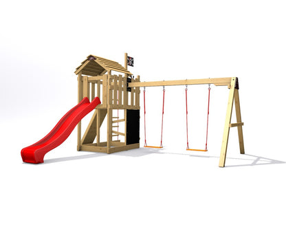 Dětské hřiště Monkey´s Home Malý pirát RED s červenou skluzavkou