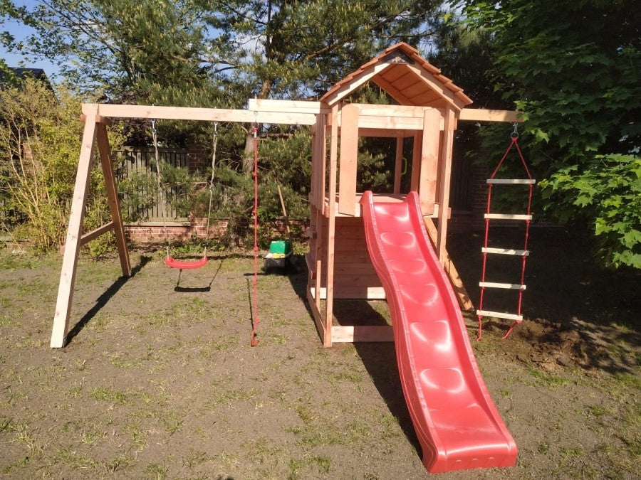Dětské hřiště Monkey´s Home Malý pirát SAM s modrou skluzavkou