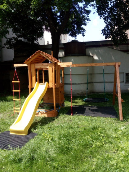 Dětské hřiště Monkey´s Home Malý pirát SAM s modrou skluzavkou
