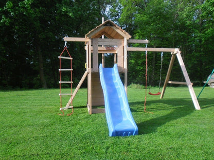Dětské hřiště Monkey´s Home Malý pirát SAM s modrou skluzavkou