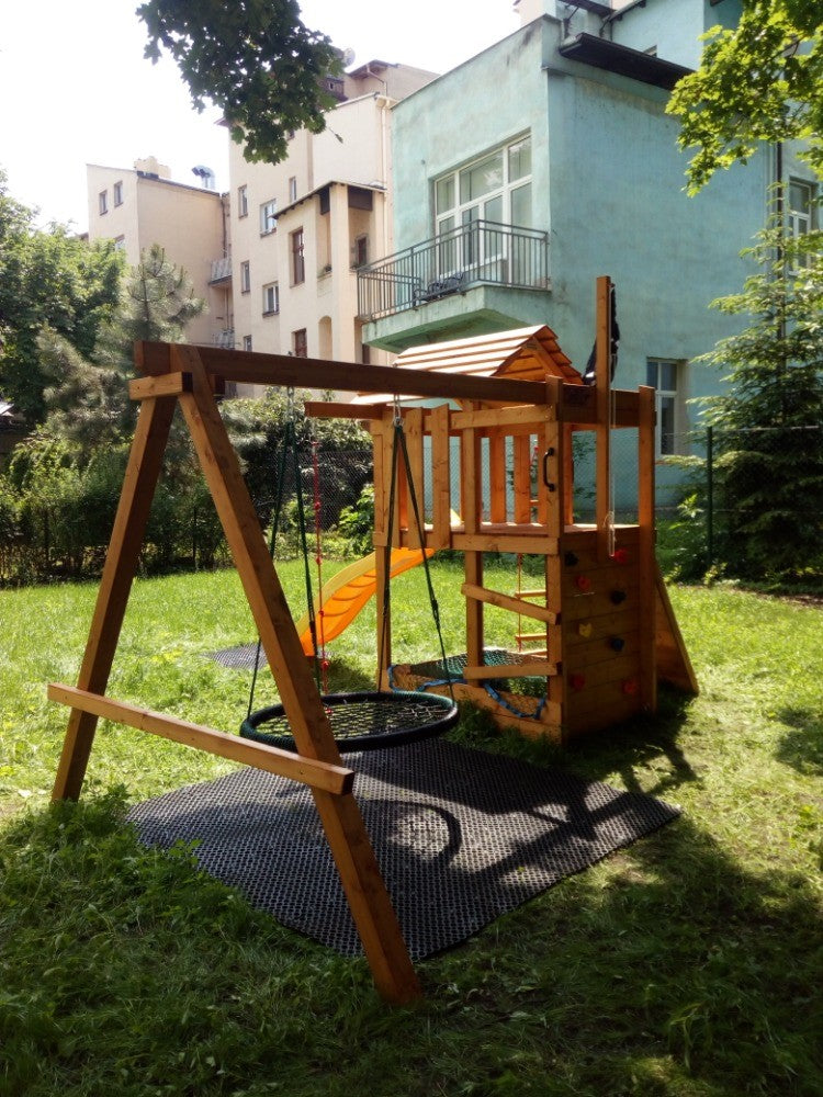 Dětské hřiště Monkey´s Home Malý pirát SAM s modrou skluzavkou