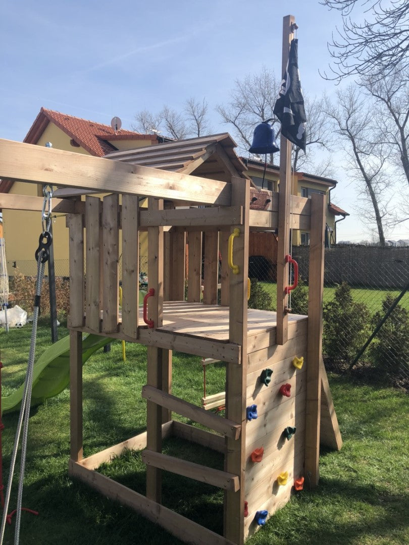 Dětské hřiště Monkey´s Home Malý pirát SAM s modrou skluzavkou