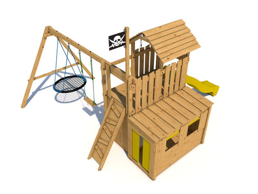 Dětské hřiště Monkey´s Home Velký pirát JOLLY žlutá