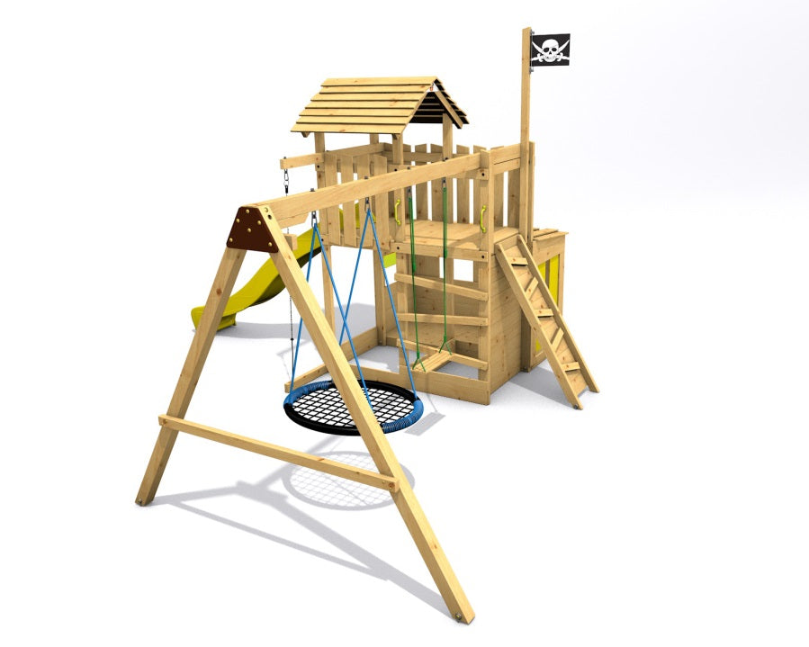 Dětské hřiště Monkey´s Home Velký pirát JOLLY žlutá