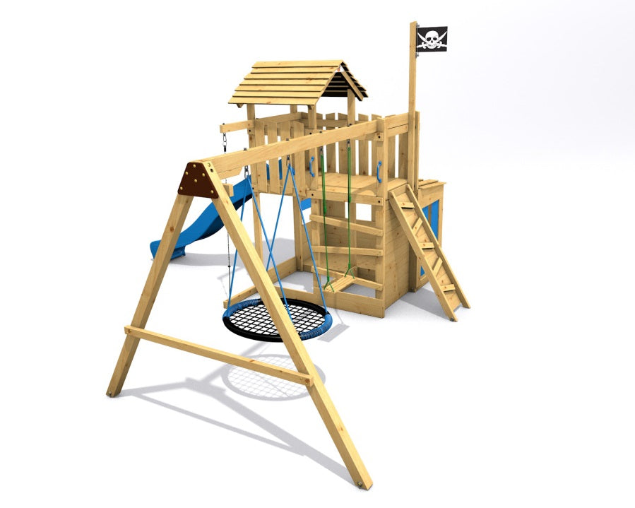 Dětské hřiště Monkey´s Home Velký pirát JOLLY modrá