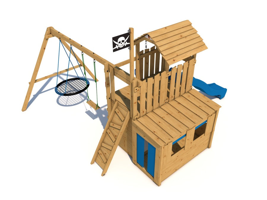Dětské hřiště Monkey´s Home Velký pirát JOLLY modrá
