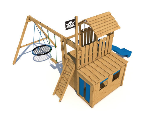 Dětské hřiště Monkey´s Home Velký pirát JOLLY modrá