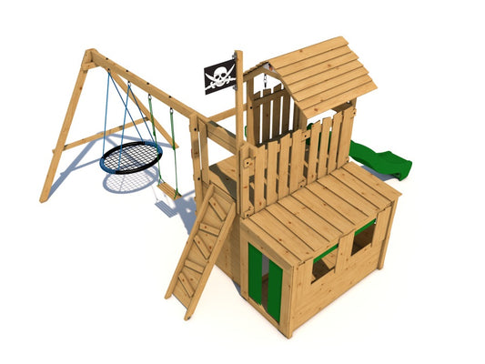 Dětské hřiště Monkey´s Home Velký pirát JOLLY zelená