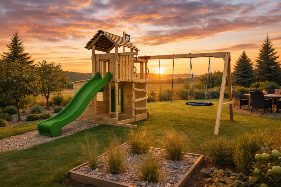 Dětské hřiště Monkey´s Home Velký pirát JOLLY zelená