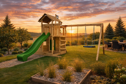Dětské hřiště Monkey´s Home Velký pirát JOLLY zelená