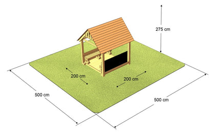 Monkey altánek - Sunny House - s půltabulí