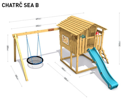 Dětský domeček Monkey´s Home Chatrč pirát Sea