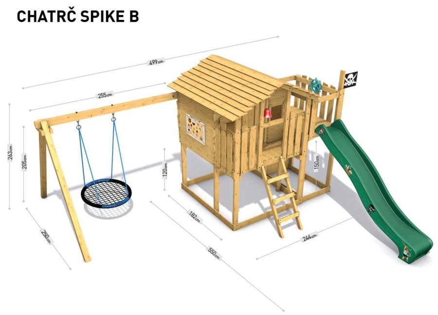 Dětský domeček  Monkey´s Home Chatrč pirát Spike