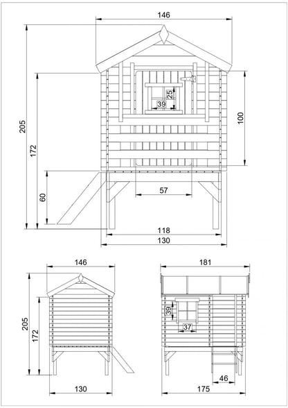 Dětský dřevěný domek M501B