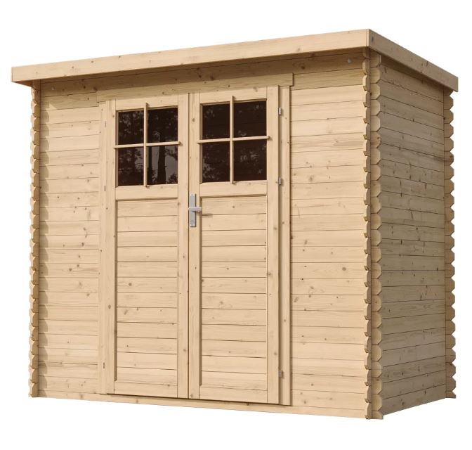 Domek na nářadí EKO-LINE H310 F s obložkovými dveřmi na zamykání