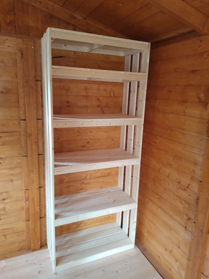 Dřevěný regál Herold (83,5 x 40 x 200cm)