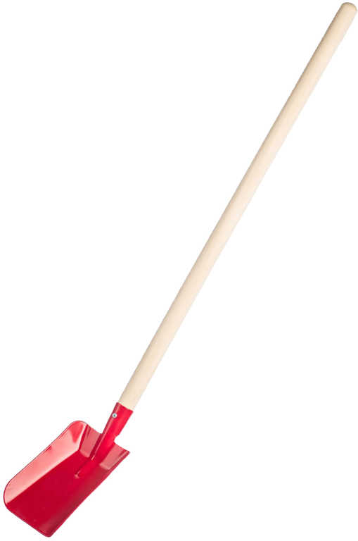 DŘEVO Lopata dětské nářadí červená s násadou 80cm kov