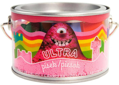 EP Line Ultra písek kinetický magický 200g růžový set s formičkami v plechovce